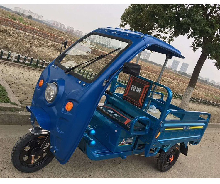 国威电动三轮车车棚防雨雨棚带棚电动三轮车