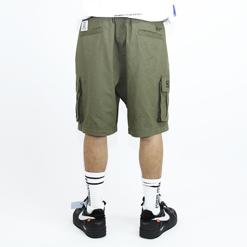 机车短裤五分工装硬核simok刺绣品牌街头美式休闲裤