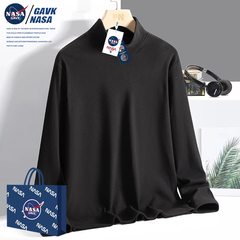 NASA GAVK秋冬男女同款德绒低领情侣运动潮牌卫衣内搭打宽松上衣价格比较