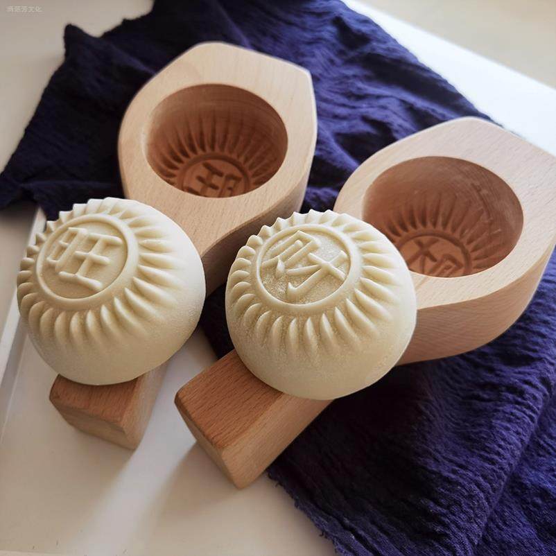 面食模型新年用福字木质花样制作馒头厨房过年烘焙模具