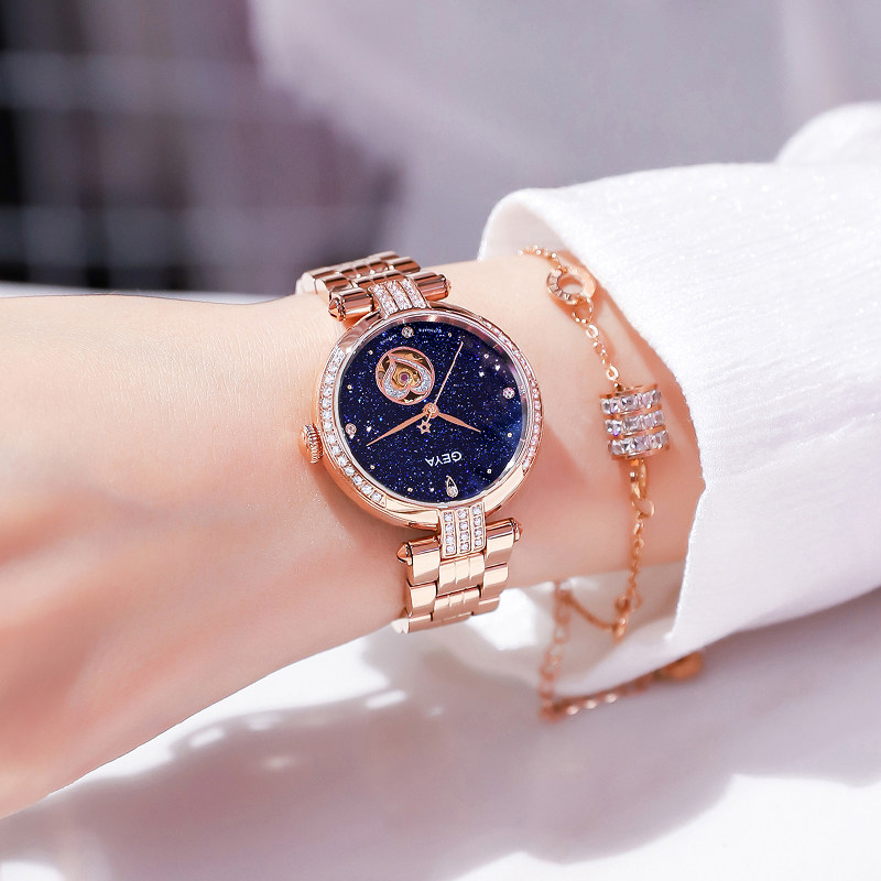 格雅2021年女士手表女款机械表名牌十大专柜正品国产腕表