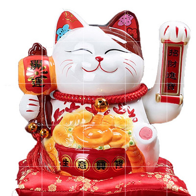 财源滚滚桌面招财猫摆件家居发财送礼橱窗好运招财猫