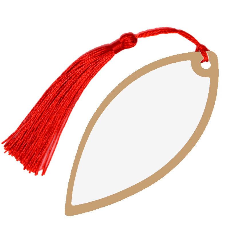 空白白纸书签树叶形状带内装饰创意意中国风书签