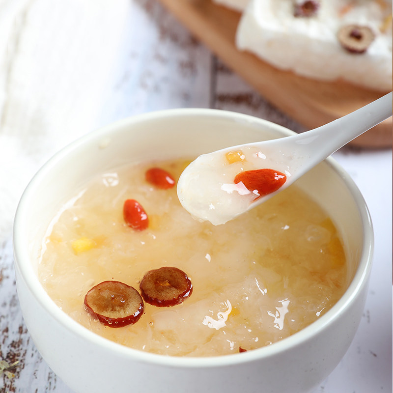 冻干银耳免煮冲泡即食冰糖雪梨速食早餐红枣银耳