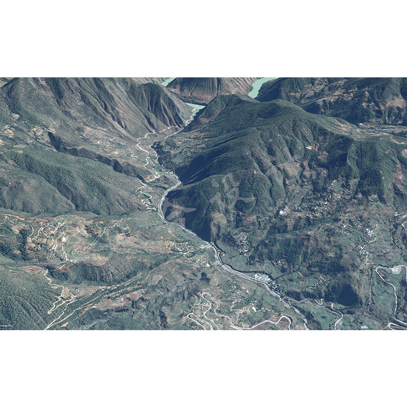 高清三维地形图arcgis地形制作山体建筑3d地图设计素材