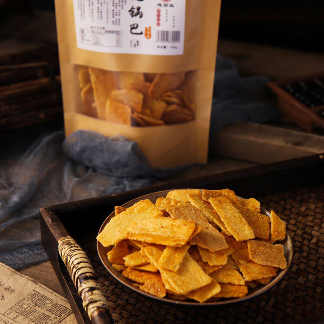 德丽臣 脆锅巴6袋装网红热卖好吃的小零食品夜宵特产整箱正品包邮