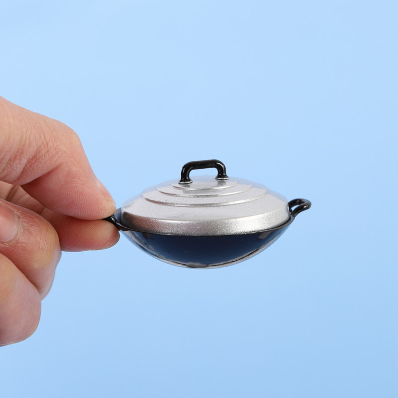 阿囧迷你炒锅套装模型微缩厨房场景食玩玩具家居