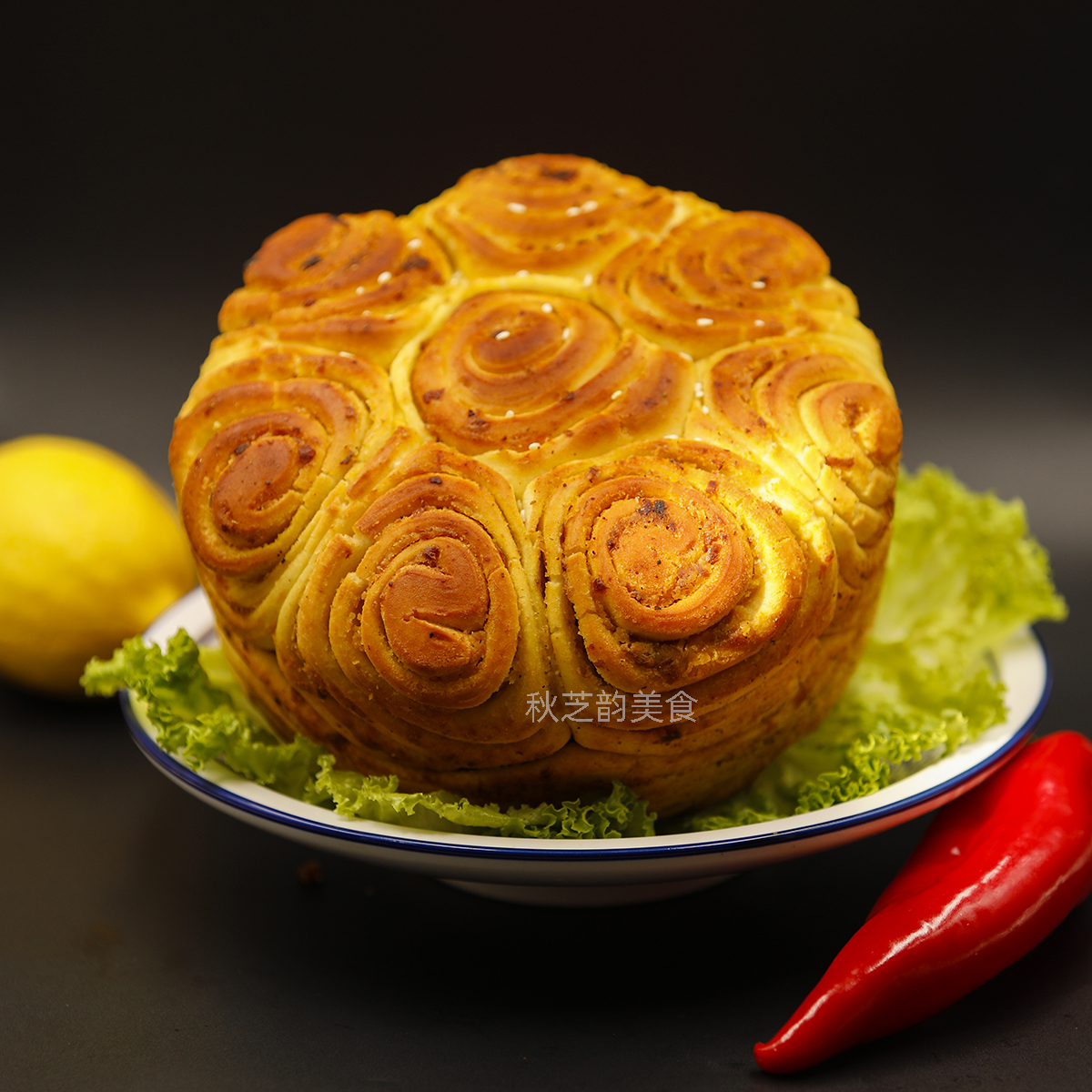 甘肃特产兰州烤花手工苦豆地方小吃锅盔传统传统中式糕点