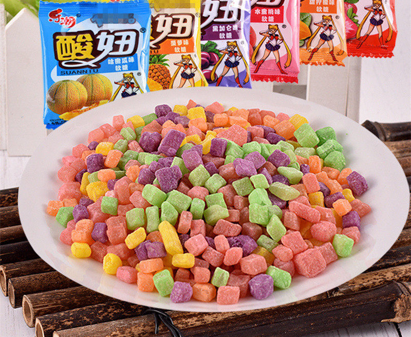 包邮乐潮酸妞水果果味软糖回忆经典怀旧零食糖果