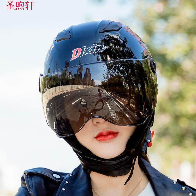 电车头盔女女女士四季通用新款冬天摩托车揭面电动车头盔