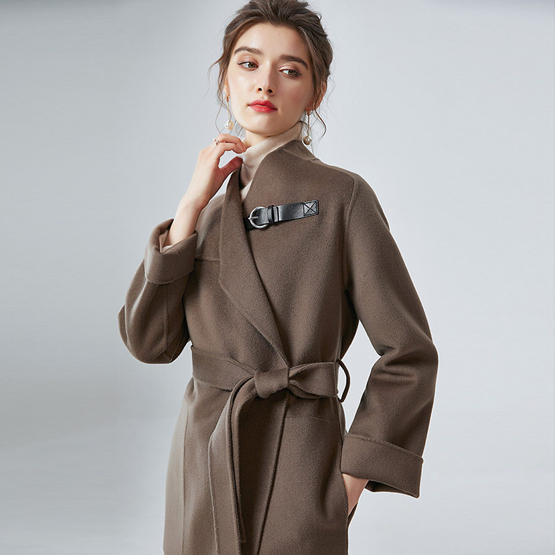 欧洲站2020双面羊绒大衣女年新款女士高档中长款双面呢子大衣秋冬