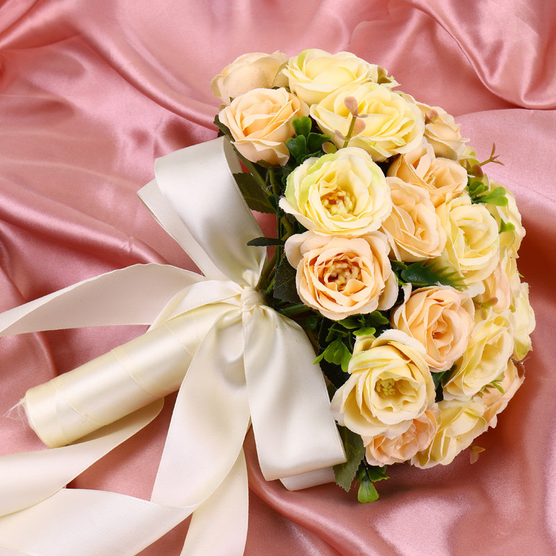 手捧新娘结婚婚礼接亲婚庆仿真森系花球韩式新娘手捧花