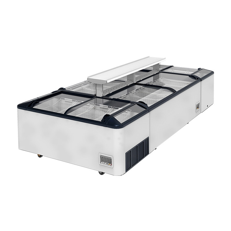 澳柯玛冰柜商用展示柜超市组合岛柜大容量冷冻卧式展示柜