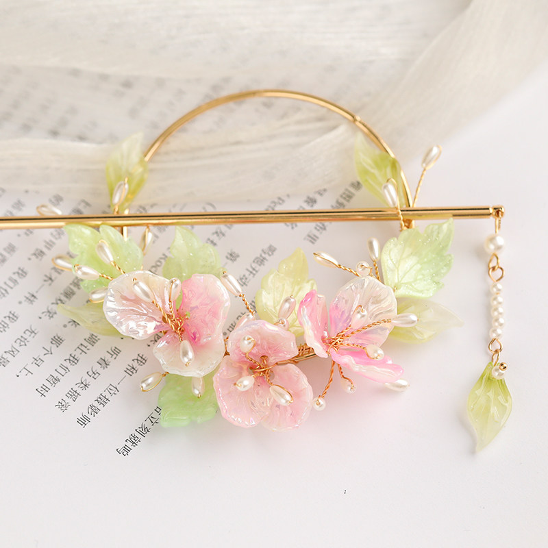 夏季新款古典月落杜鹃发环流苏环形古风发饰发饰