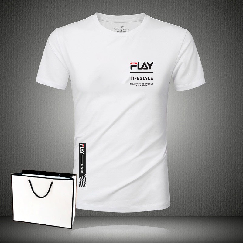 飞乐菲乐旗舰店短袖T恤男装莫代尔棉时尚新款上衣潮流体恤打底衫