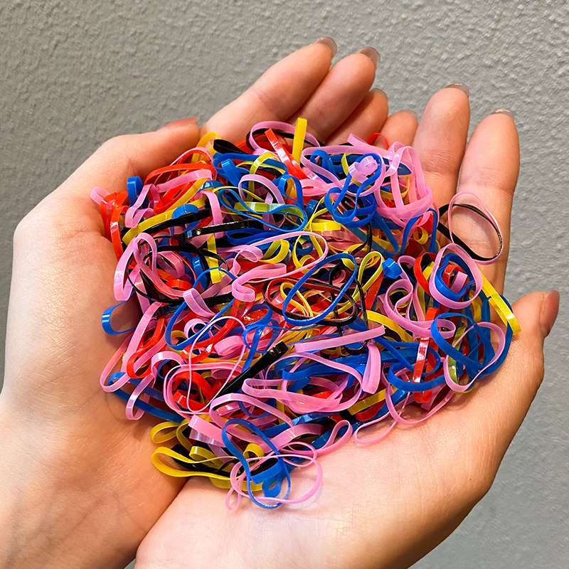 彩色一次性小橡皮筋女儿童扎头发的发圈加粗橡皮圈不勒头发小皮套