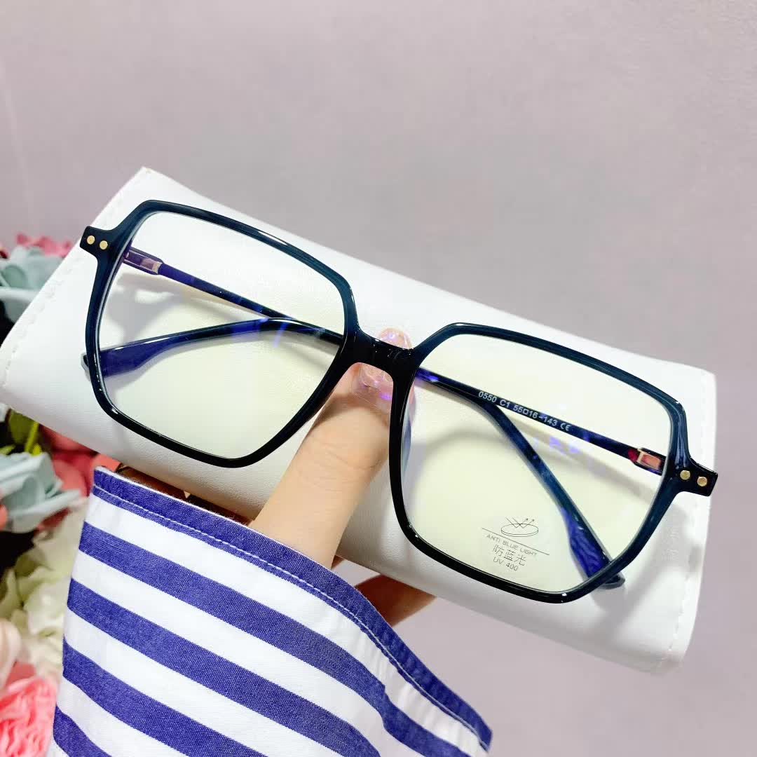 眼镜近视眼镜框明眼透明度数女可近视fj蓝光眼镜架