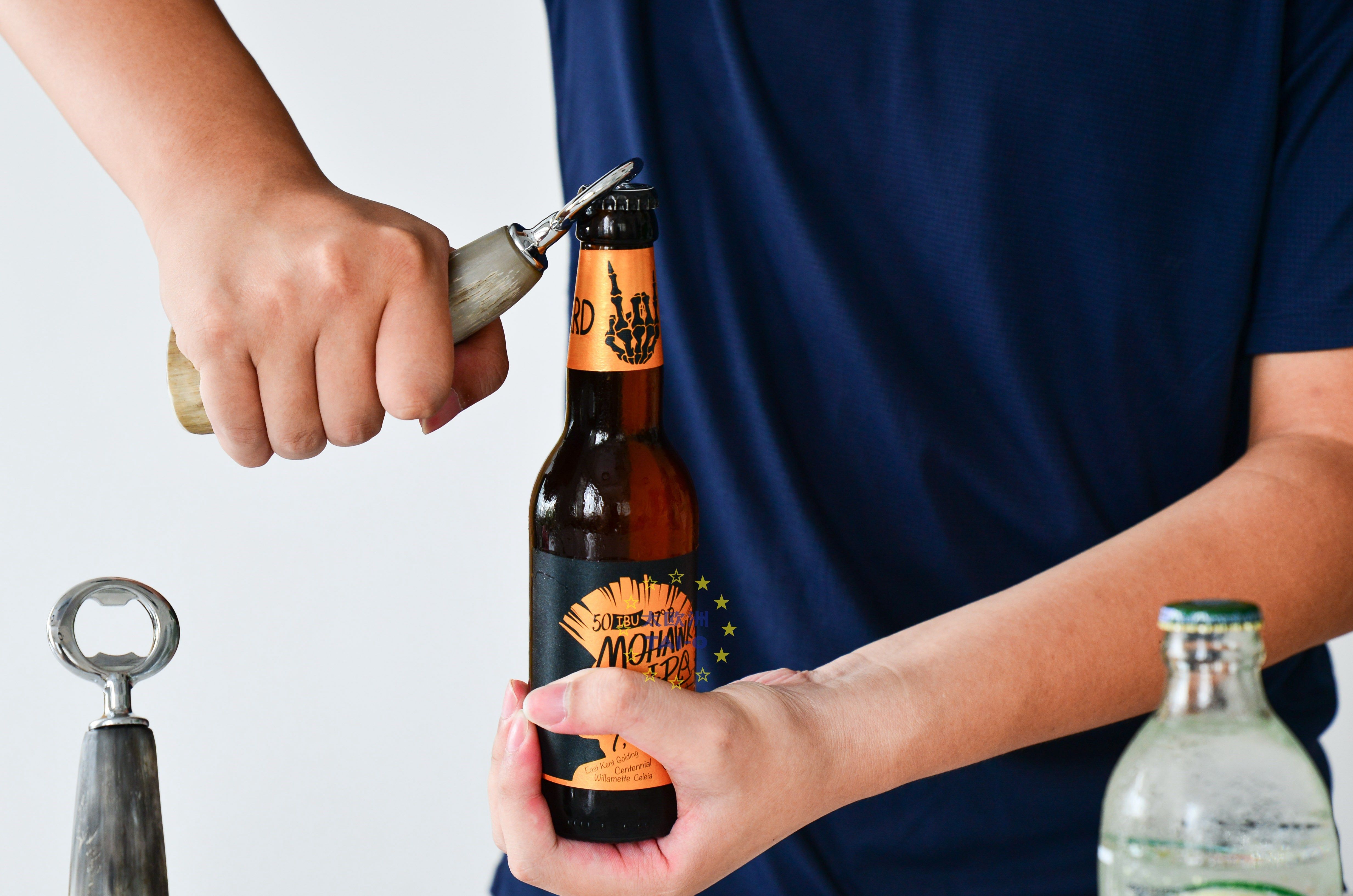 开瓶器啤酒新品欧洲古法手工手工制制造进口牛角开瓶器