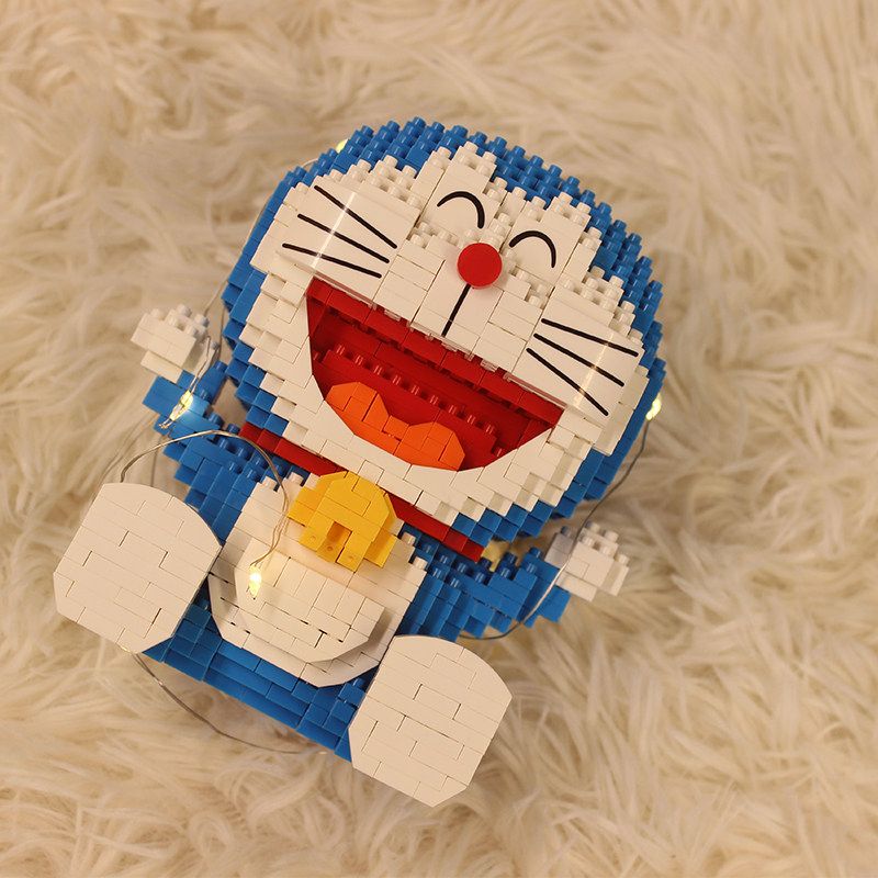 乐高益智手工高难度成年玩具女孩男女哆啦拼插塑料积木