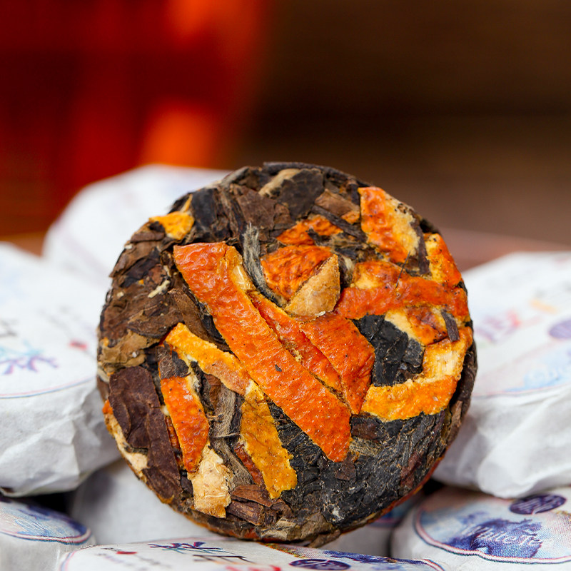 陈皮白茶新会陈皮福鼎老白茶饼寿眉老白茶小茶饼干茶叶礼盒装500g