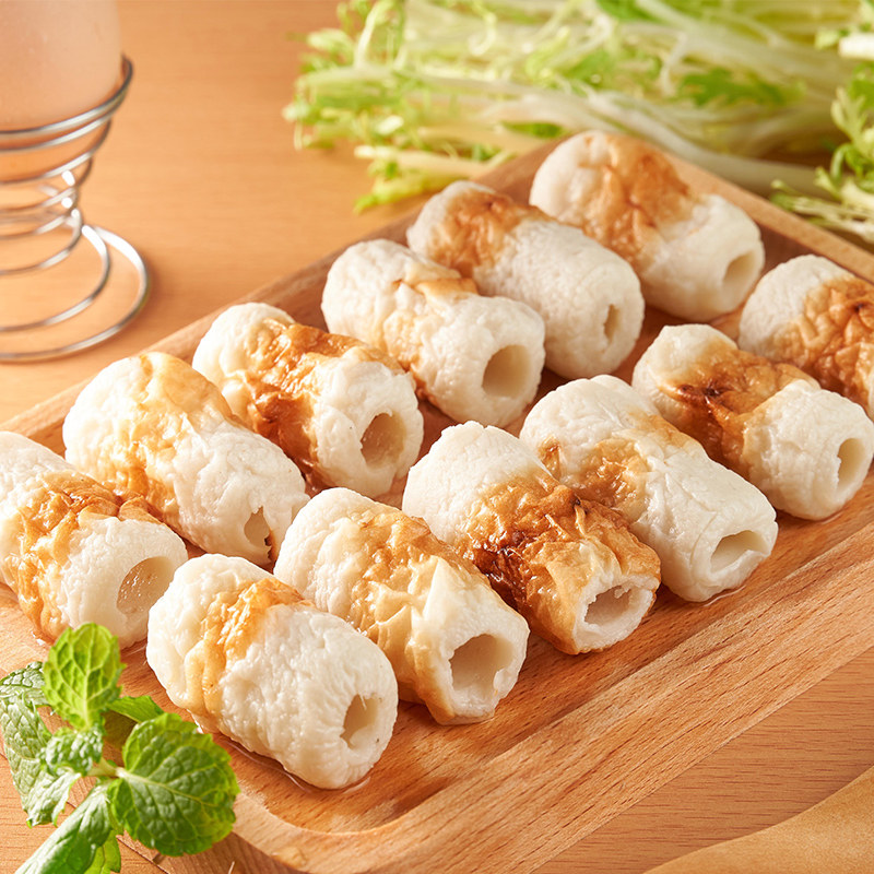 嘟嘟dodo迷你竹轮150g弹鱼肉卷新加坡进口清真鱼丸