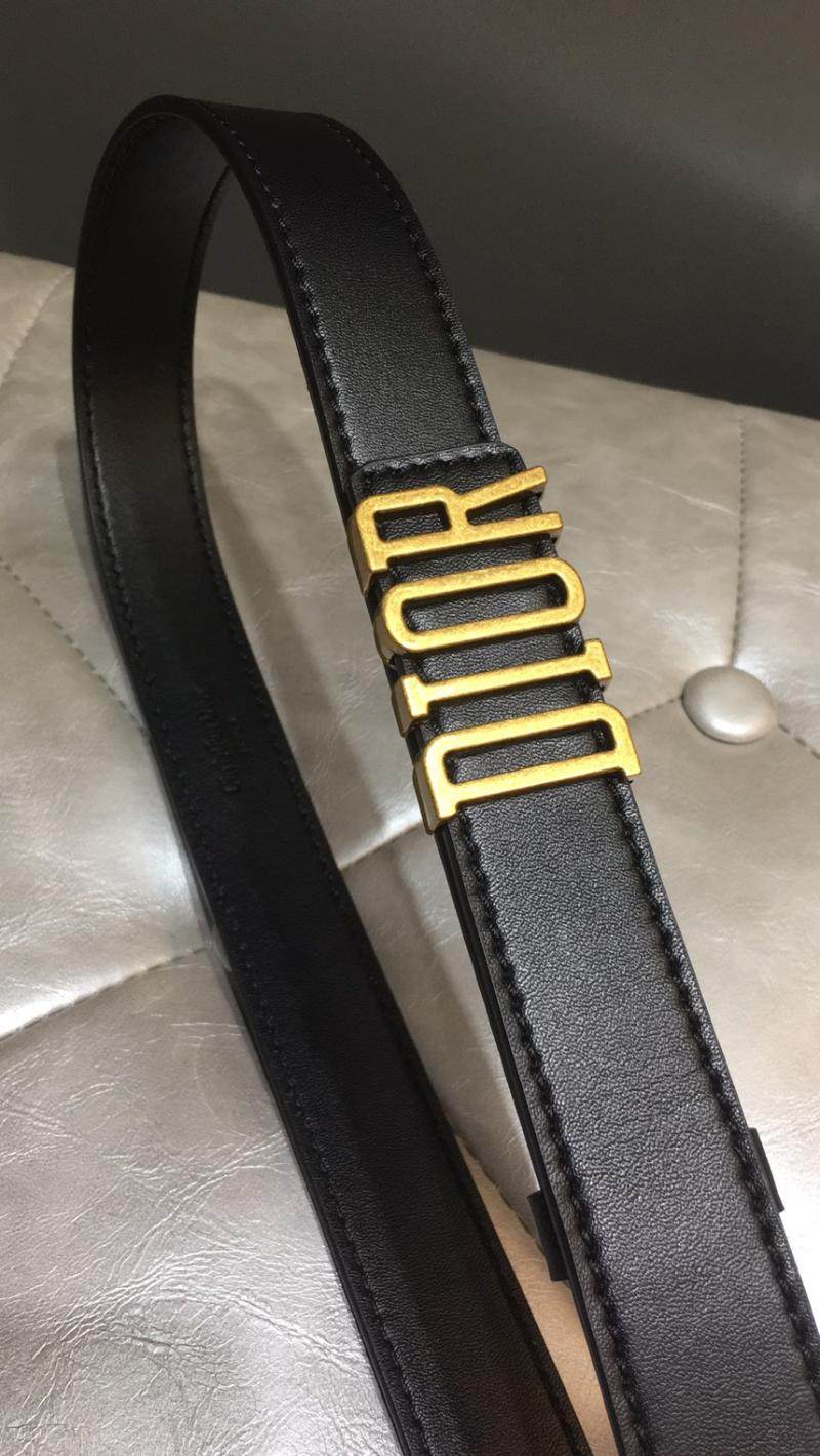 适用于迪奥皮带女士真皮牛仔裤字母cd黄铜时尚腰带