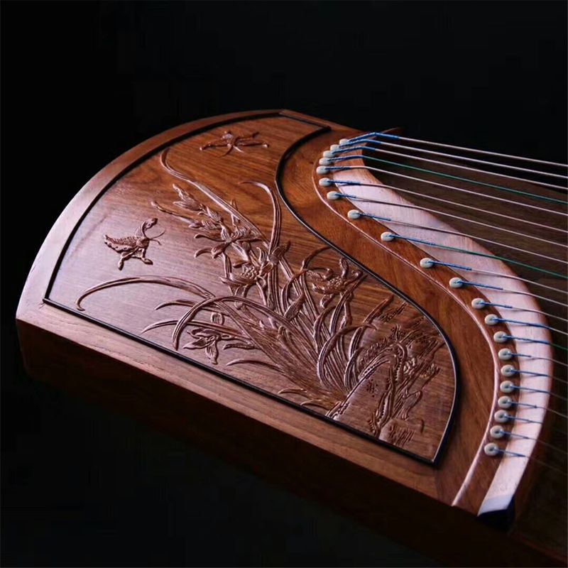 红木正宗仲尼工艺乐器雕刻木雕花梨收藏古筝古筝