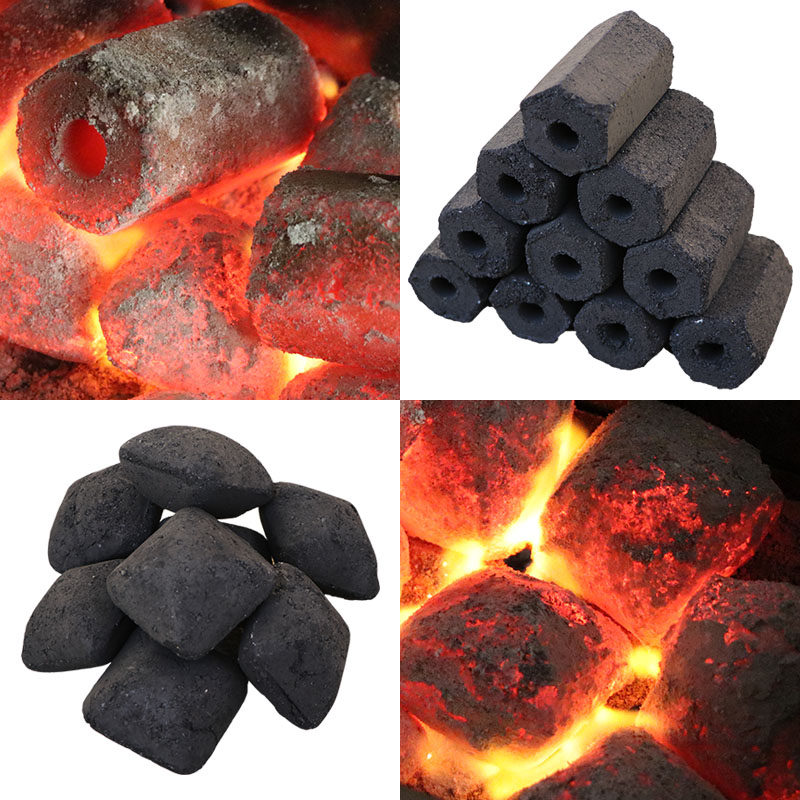 烧烤木炭家用碳环无保烟机竹制炭块碳条专用烧烤炭