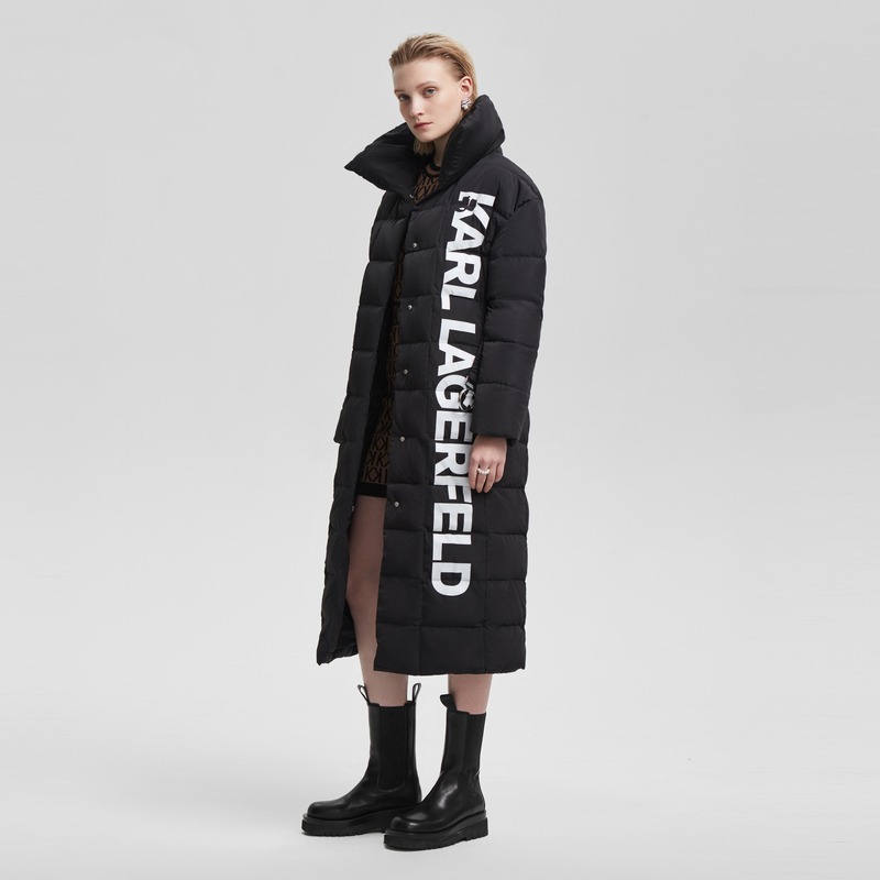karllagerfeld卡尔拉格斐冬新款长款收腰羽绒服佛爷羽绒服