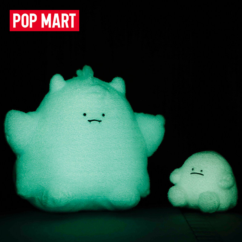 popmart泡泡玛特yuki夜光毛绒白色公仔女生礼物潮流潮玩盲盒