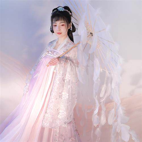 春樱汉服女国风齐腰胸裙古装女超仙仙飘逸改良汉服