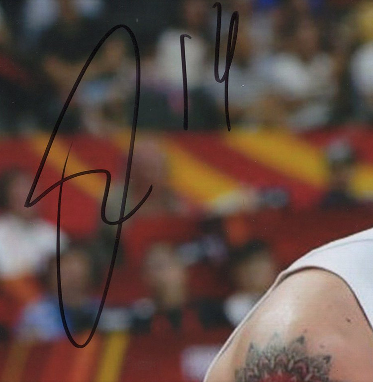 含证 一瞬签名 阿根廷男篮国家队 男篮世界杯 戴克 亲笔签名照片