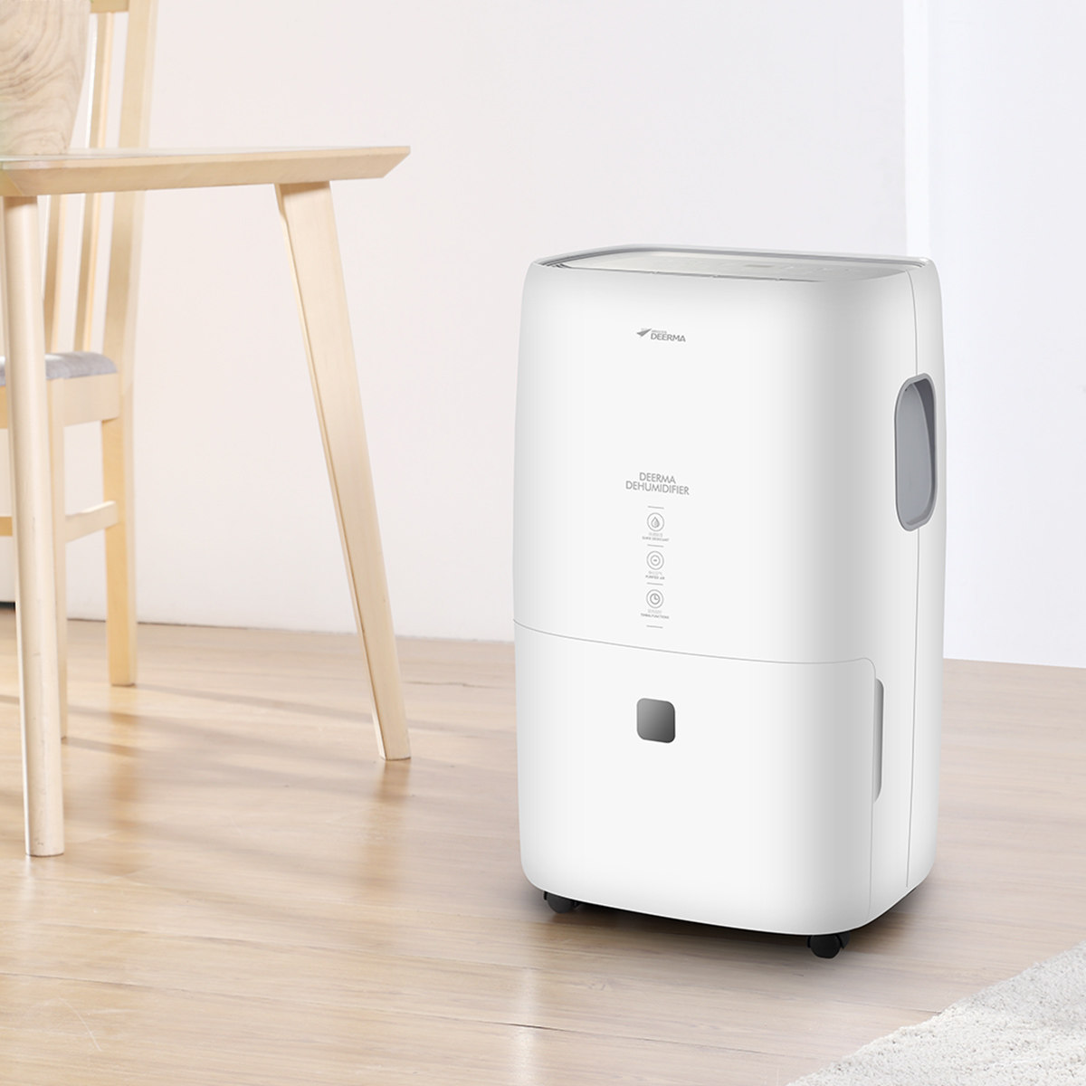 德尔玛除湿机家用卧室迷你干燥抽湿机地下室工业大功率抽湿器