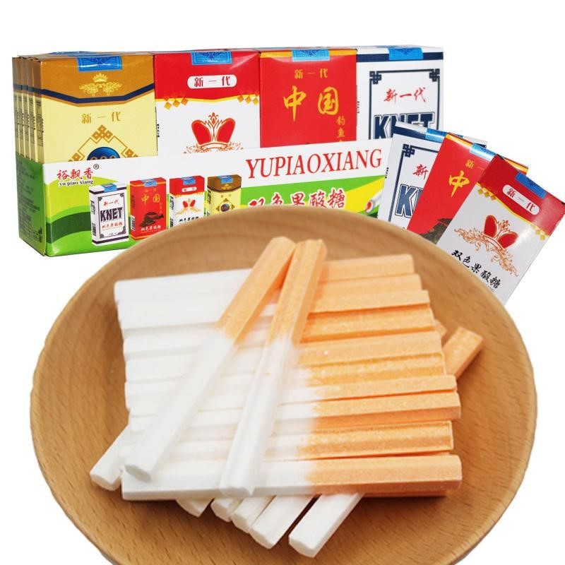 零食烟糖童年长条怀旧如烟口香糖酸甜儿时香烟蜂蜜