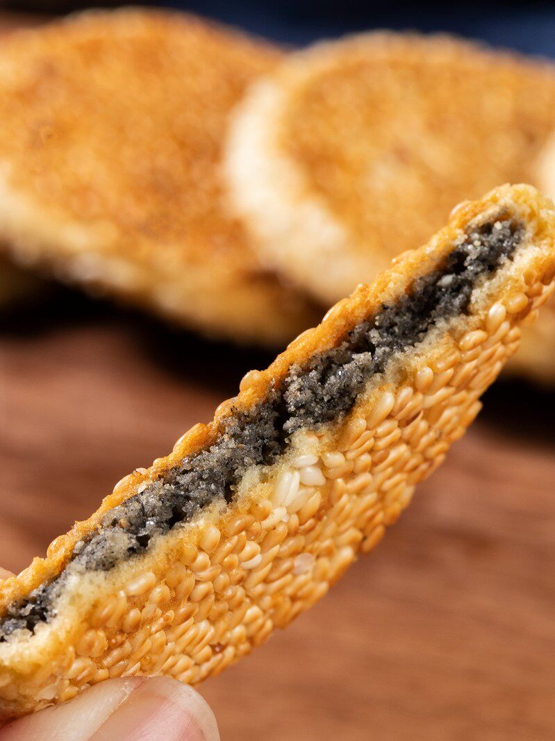 湖北特产黄石益朵港饼薄脆芝麻早餐饼干传统手机保护套