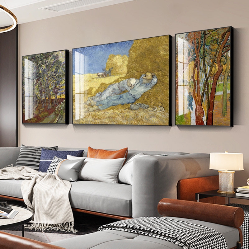 向日葵装饰画梵高客厅沙发背景墙酒店世界名画油画画艺术现代装饰画