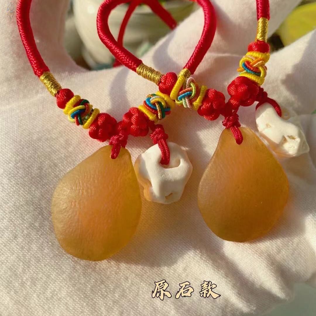 青鱼鱼惊石吊坠百日新生儿挂饰平安扣项链喉骨大青项坠