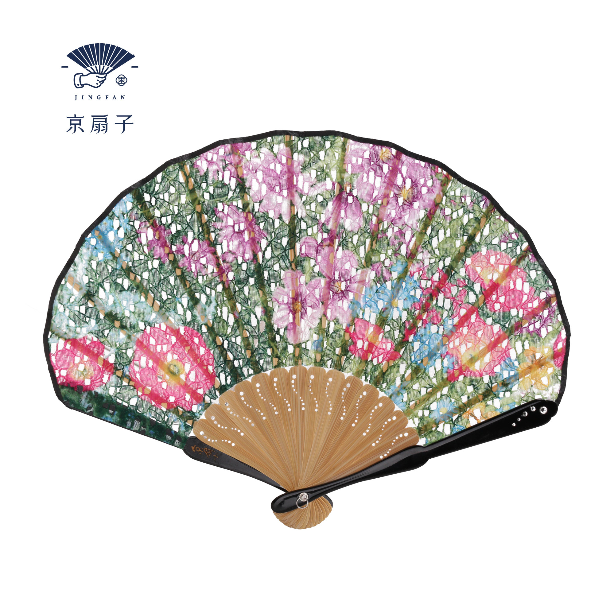 扇子子莫花园礼盒定制手工蕾丝简约现代创意扇子