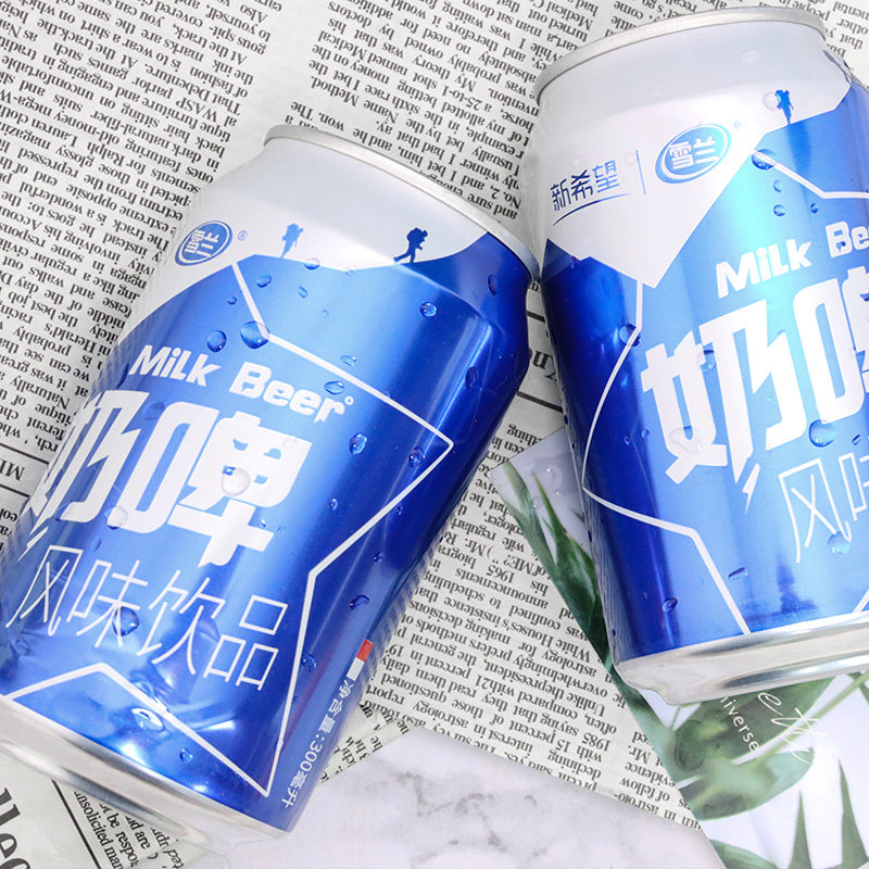 新希望雪兰奶啤300ml整箱毫升罐装乳酸菌风味网红含乳饮料