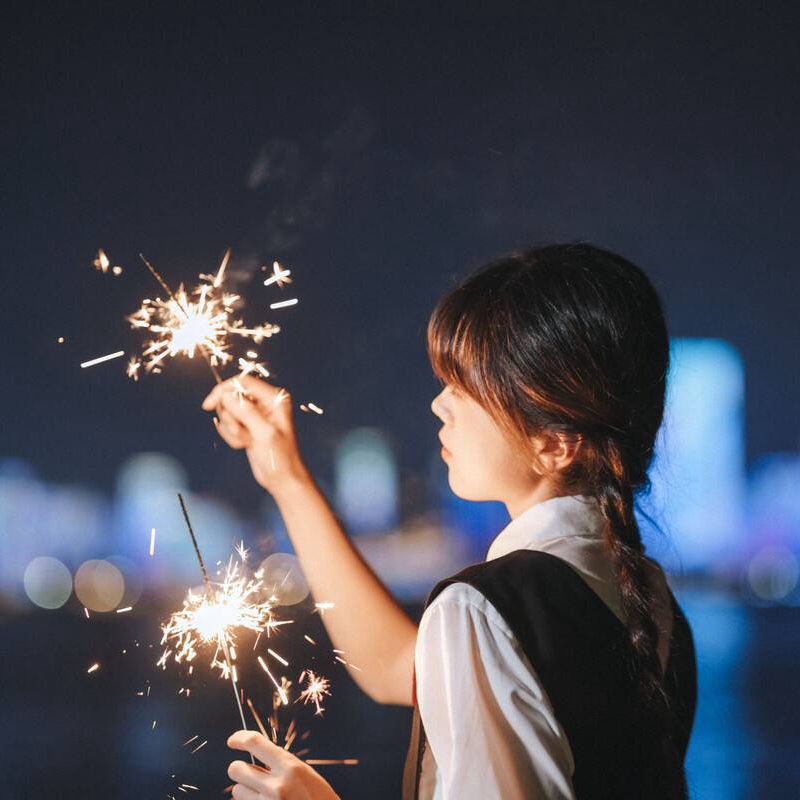 新年道具烟花仙女棒闪光棒呲棒一次性发光春节拍照摄影五角星装饰 –