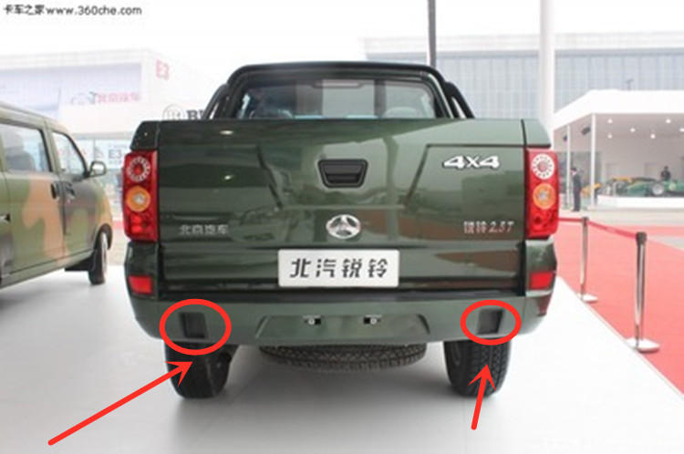 保险杠原厂北汽越铃皮卡锐铃小盖杠堵杠假灯框摩托车