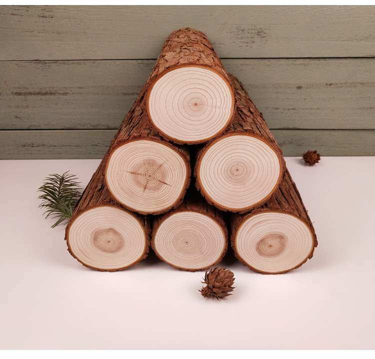 圆木桩子婚礼圆形实木原木木头料围栅栏道具大型篱笆