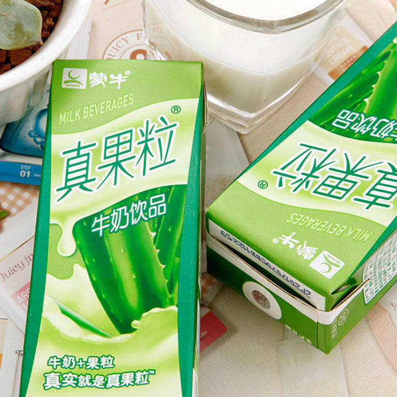 蒙牛真果粒芦荟果粒250g12盒整箱牛奶饮品饮料含乳饮料