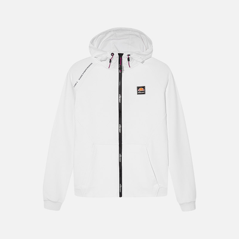 ellesse2021春夏新款女士修身户外运动挡风连帽外套运动茄克