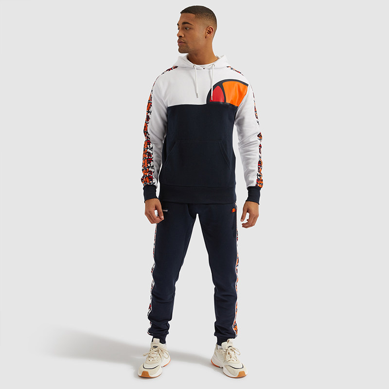 ellesse2020新款男款潮牌加绒带帽卫衣长袖袖上衣帽运动卫衣