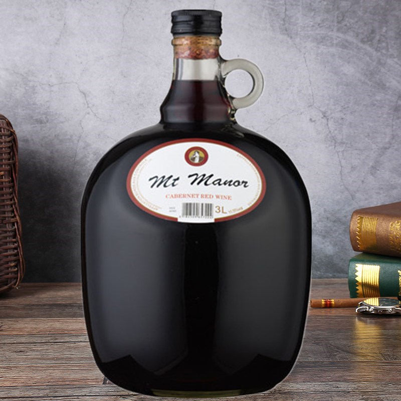 法国庄园红葡萄酒3l进口红酒3升mtmanor63斤原酒干红静态葡萄酒