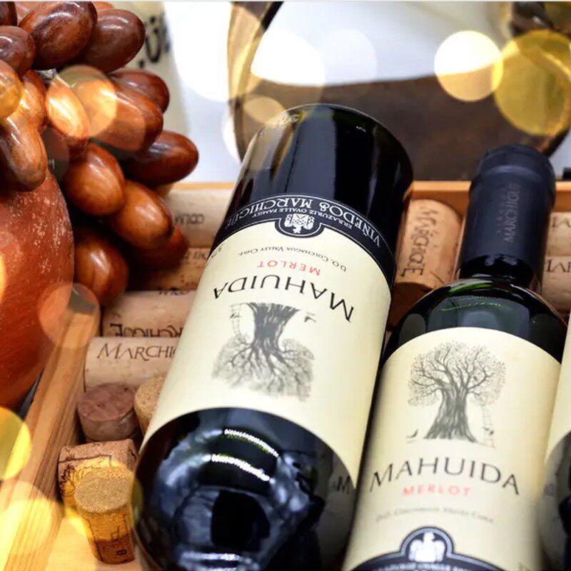 红酒原瓶智利魅丽丽珠梅洛小瓶瓶装红葡萄酒375ml干红静态葡萄酒