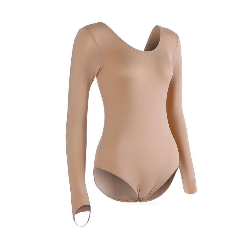 芭蕾舞练功肉色连体衣紧身舞蹈打底衫女芭蕾舞服