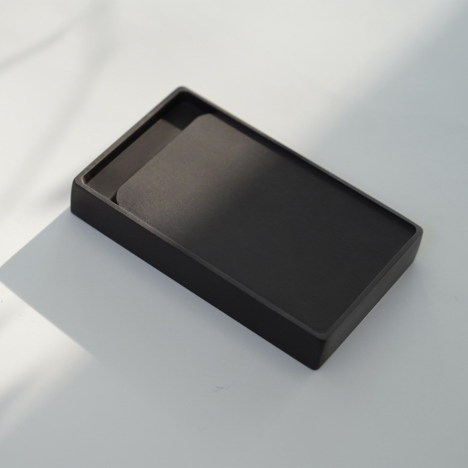 精品文房四宝一字端砚宋式素砚台原石简约设计双面砚台