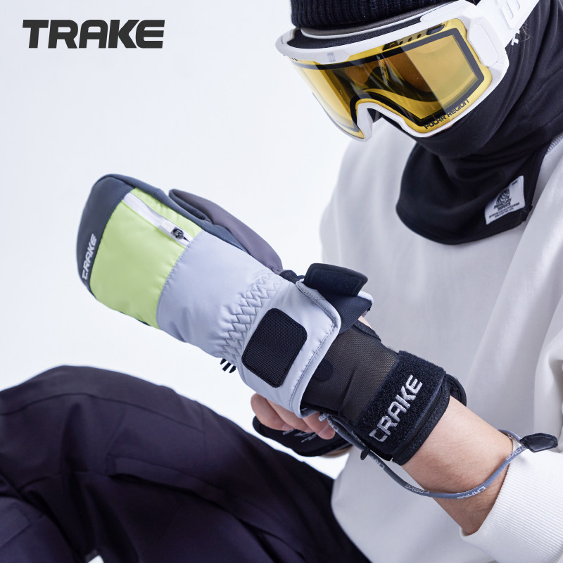 trake黑色全套护腕装备内穿成人单双板护手套装滑雪护具